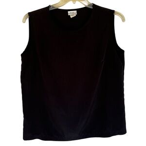 Blair Boutique Simple Black Top Pullover Sleeveless Size M